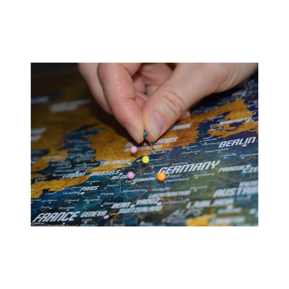 Push Pin Map of Europe – Old Gold Color - Image 4