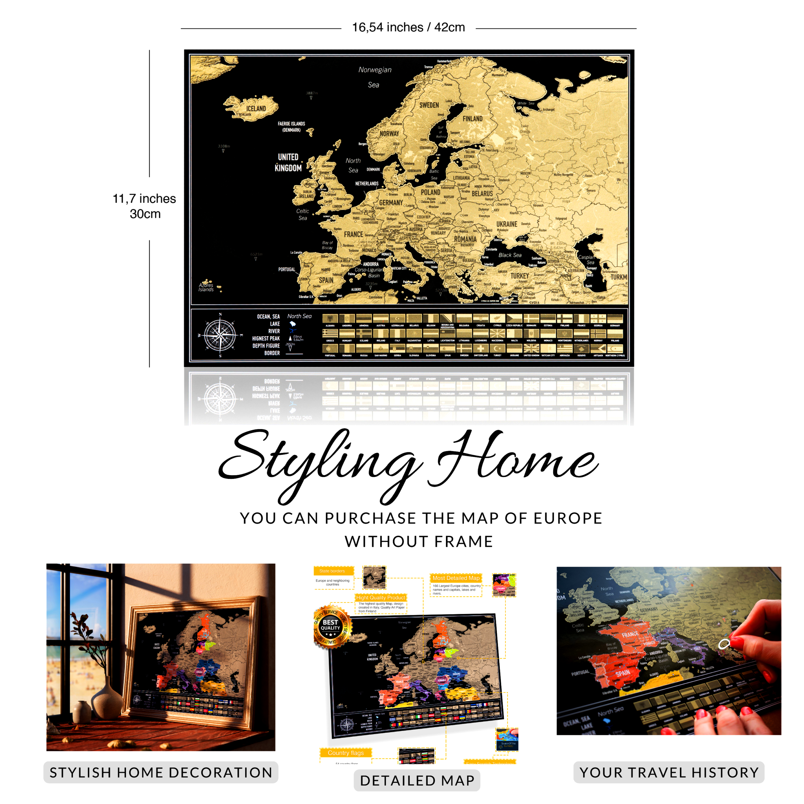 Scratch Map of Europe – Travel Tracker Poster - Image 8