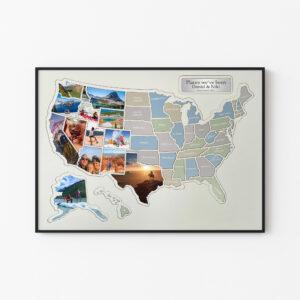 USA Photo Map – Personalized Travel Memories Wall Art