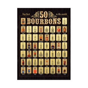 Best 50 Bourbons Poster – Bourbon Tasting Bucket List Wall Art