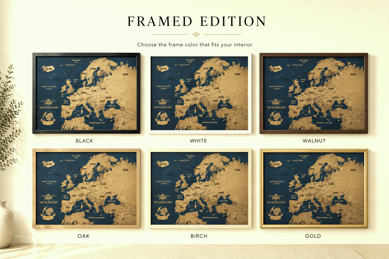 Push Pin Map of Europe – Indigo Gold - Image 6