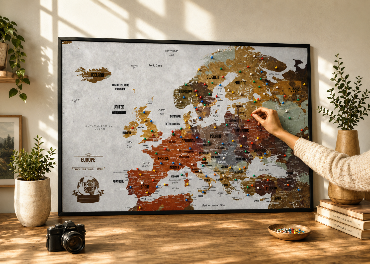 Push Pin Map of Europe – Multicolor - Image 3