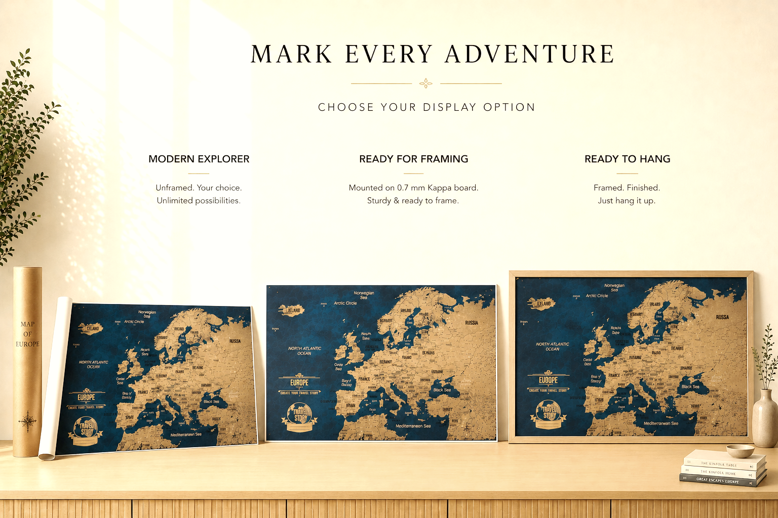 Push Pin Map of Europe – Indigo Gold - Image 7