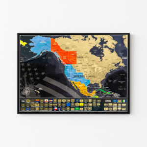 Scratch Map of USA – Travel Tracker Poster