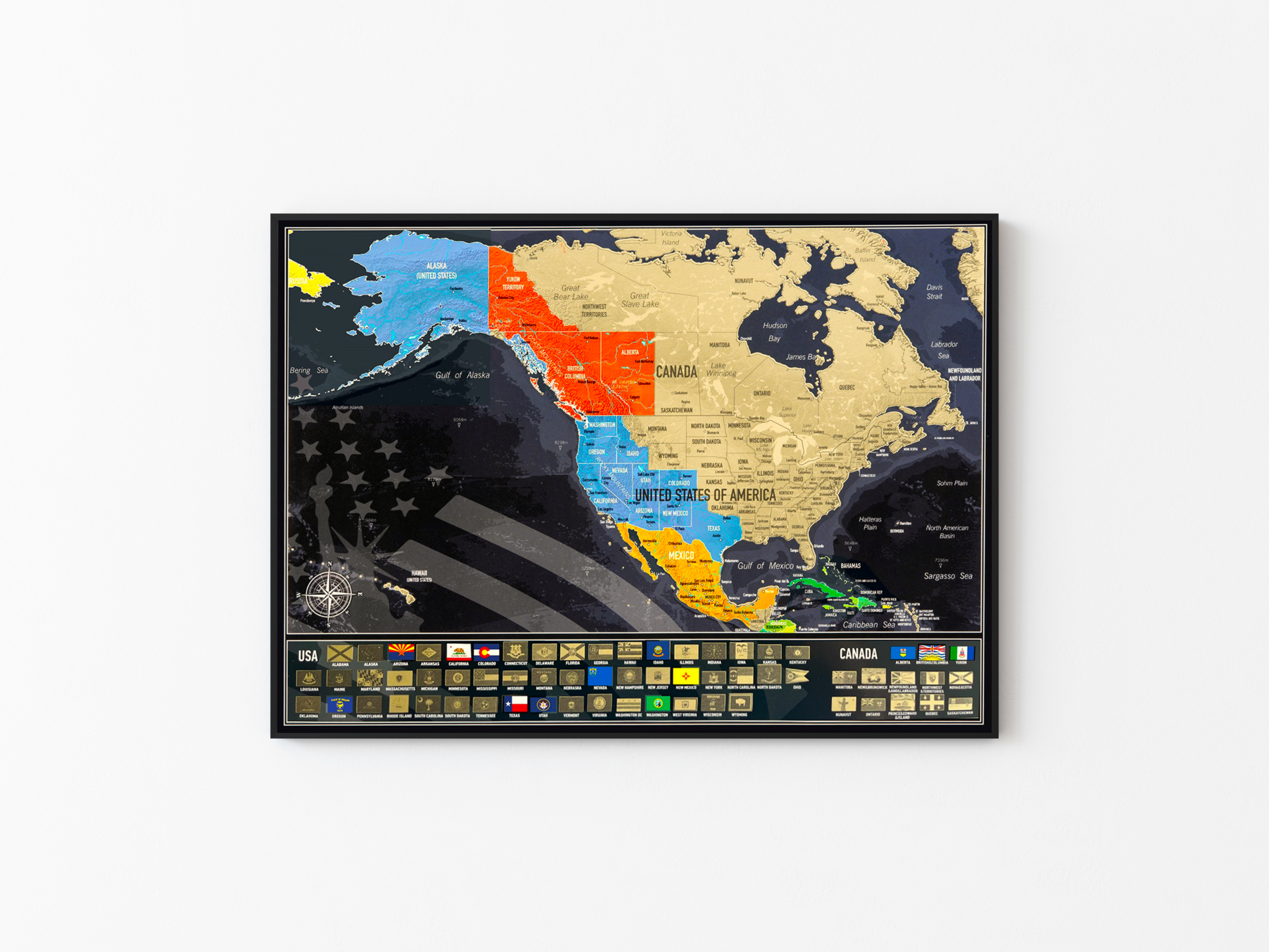 Scratch Map of USA – Travel Tracker Poster